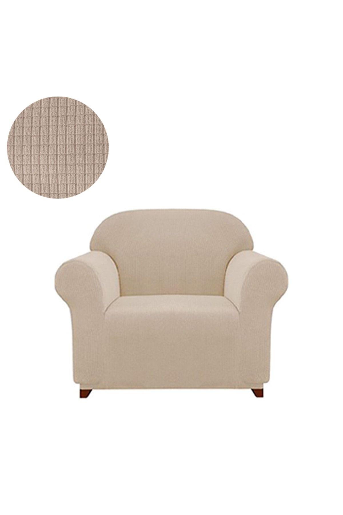 Likrali Koltuk, Kanepe, Çekyat Örtüsü Tek Kişilik Berjer Örtüsü Lastikli