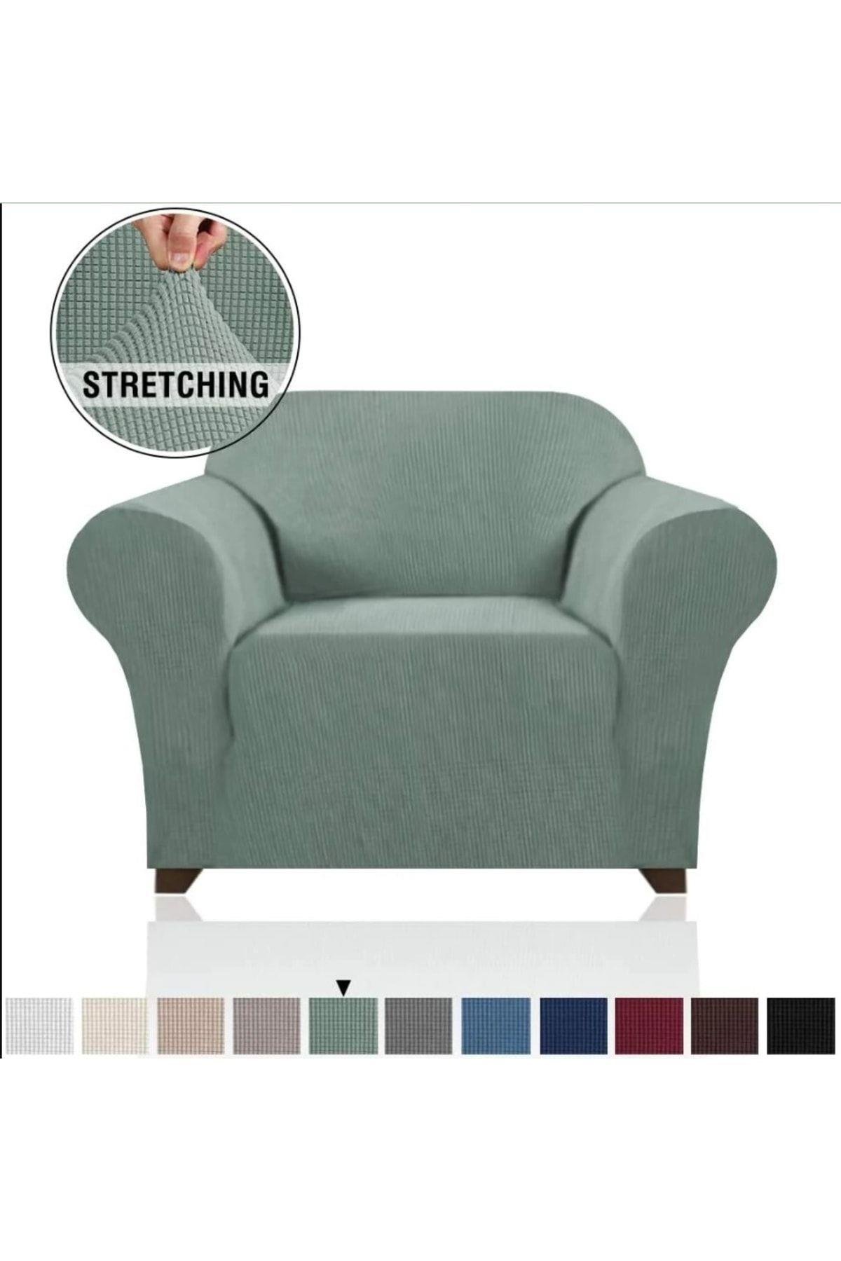 Likrali Koltuk, Kanepe, Çekyat Örtüsü Tek Kişilik Berjer Örtüsü Lastikli