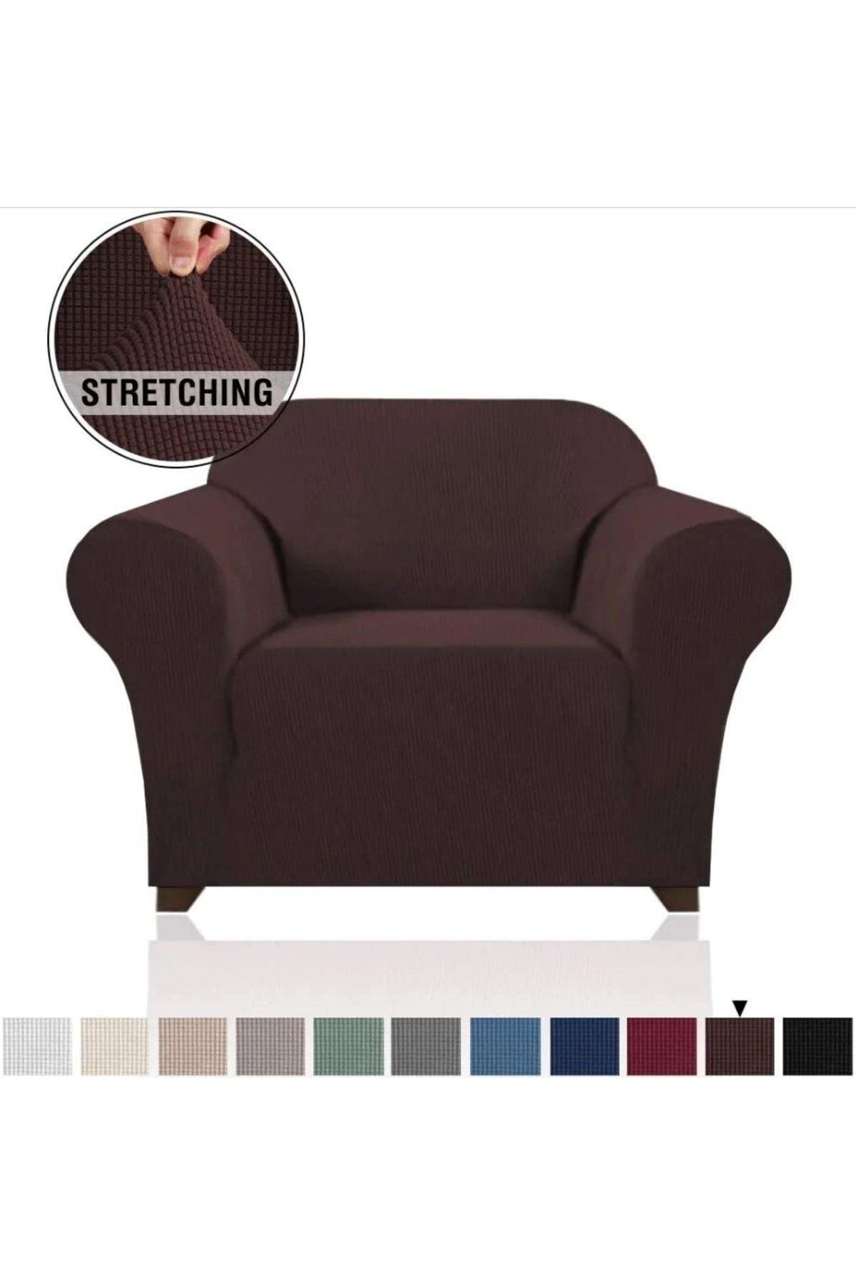 Likrali Koltuk, Kanepe, Çekyat Örtüsü Tek Kişilik Berjer Örtüsü Lastikli