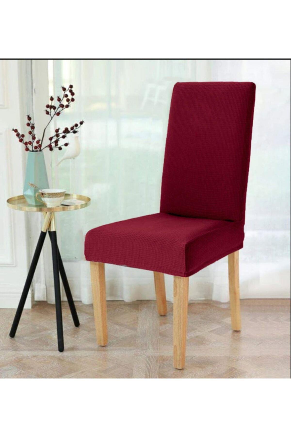Likrali Sandalye Örtüsü, Sandalye Kılıfı, Lastikli ,standart (1 Paket 6 Adet)