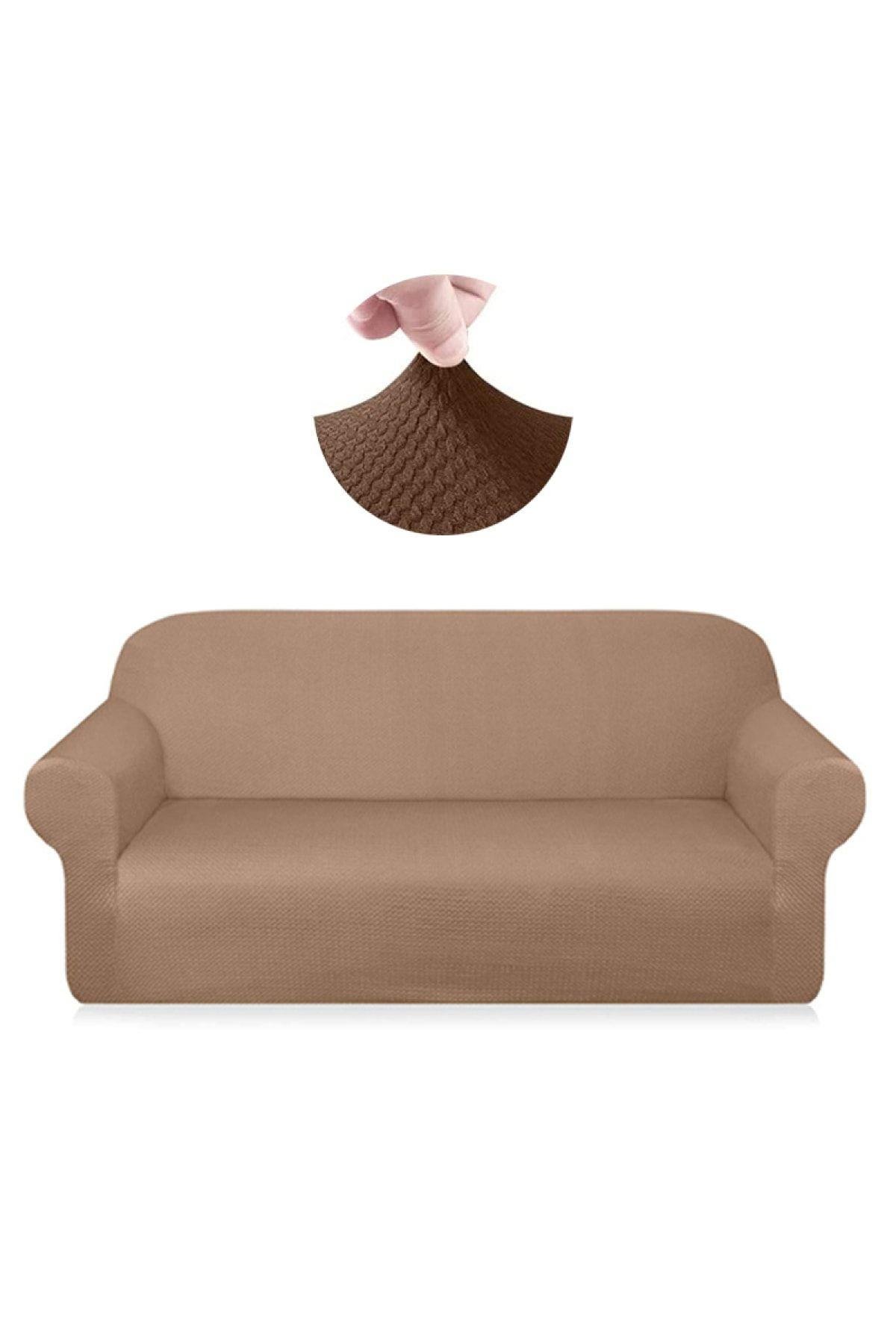 Yüksek Esnekli Likrali Kümaş Balpeteği Desen Koltuk,kanepe,çekyat Örtüsü,lastikli 3 Kişilik