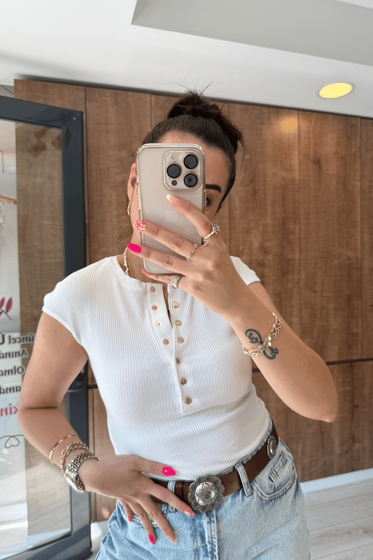 Dilvin çıt detay fitilli bluz