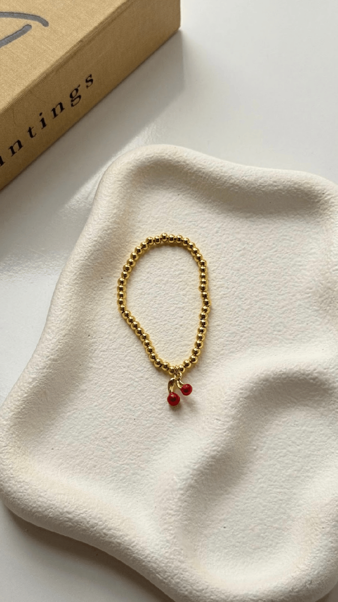 Meyve Sallantılı Gold Sıralı Lastik Bileklik