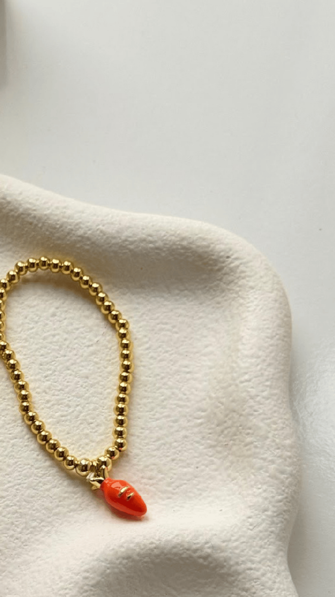 Meyve Sallantılı Gold Sıralı Lastik Bileklik