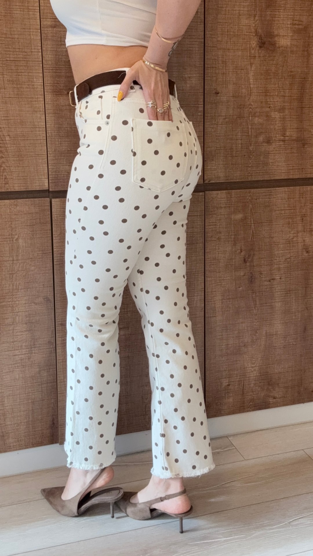Premium Puantiye Flare Jean