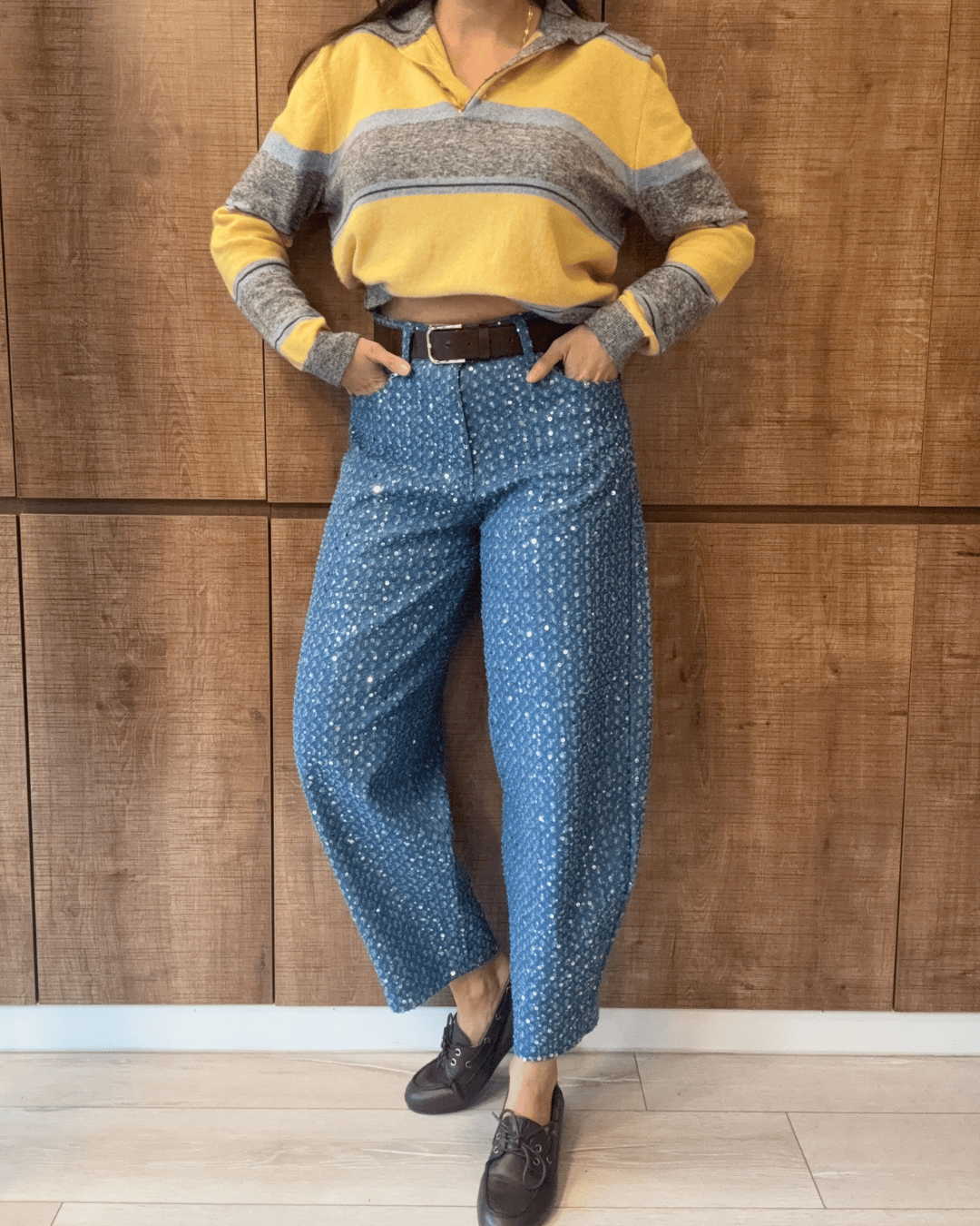 Pul Payetli Balon Jean 