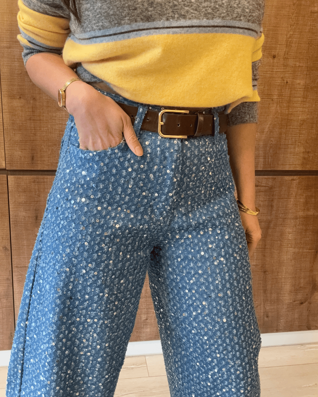 Pul Payetli Balon Jean 