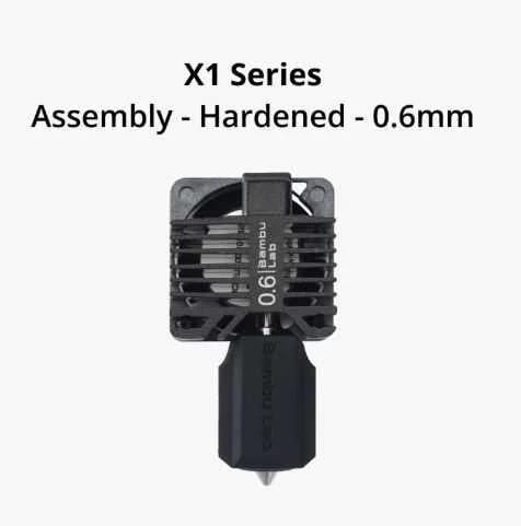 Bambu Lab X1 Comp. hotend ass with hard. nozzle 0.6