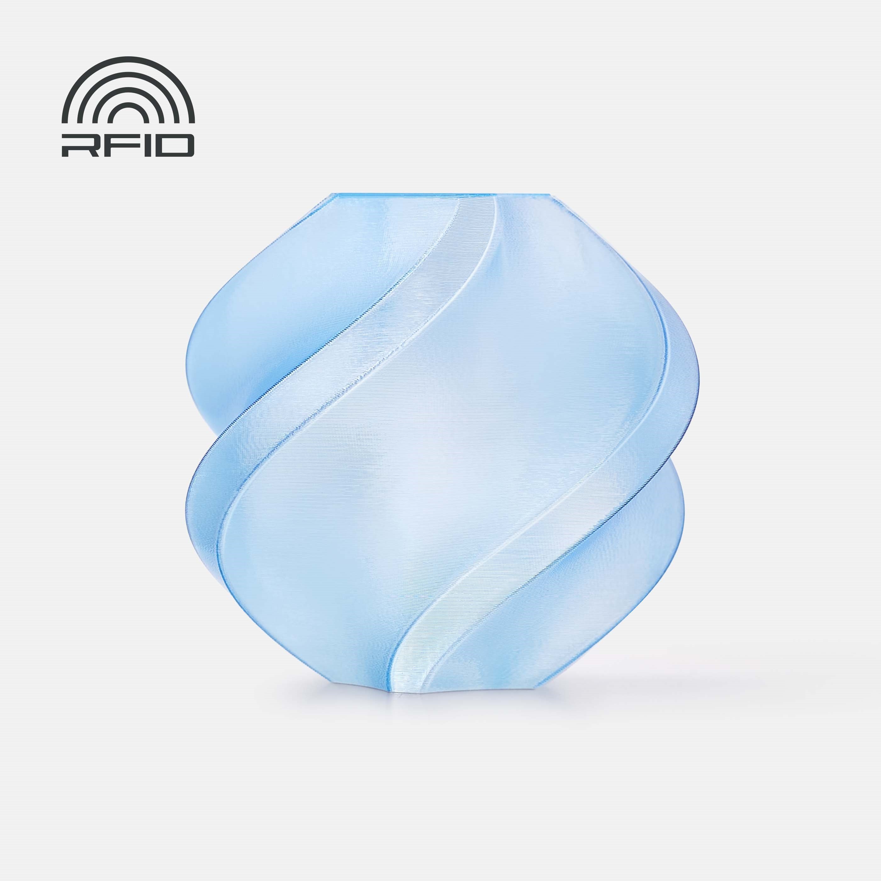 Bambu PETG Translucent Light Blue with Bambu Reusable(Yeniden Kullanılabilir Makara)