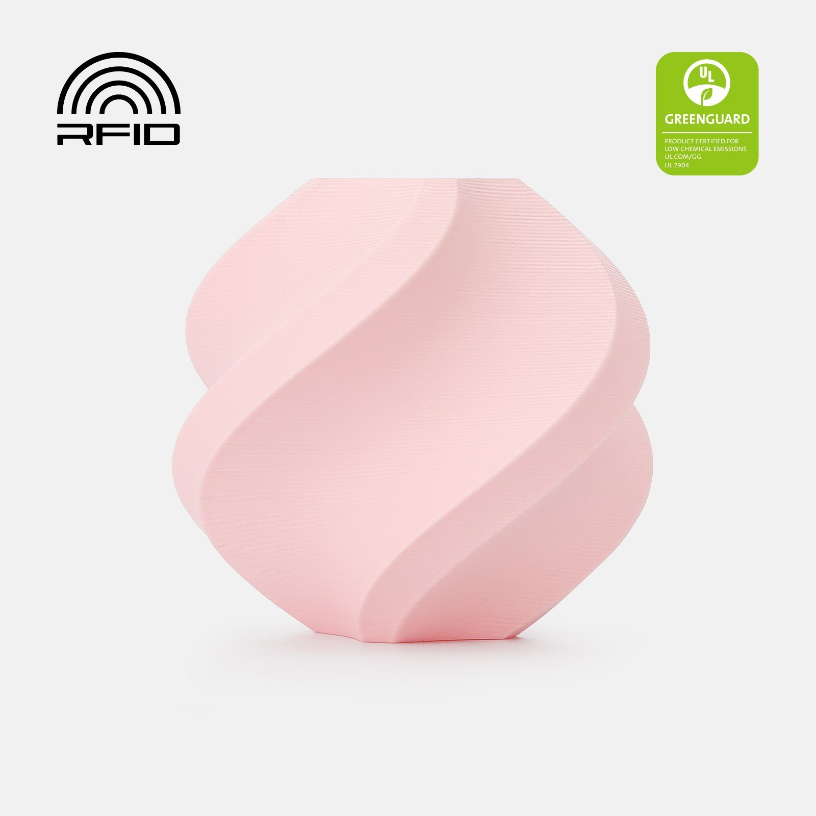 Bambu PLA Pure Milky Pink