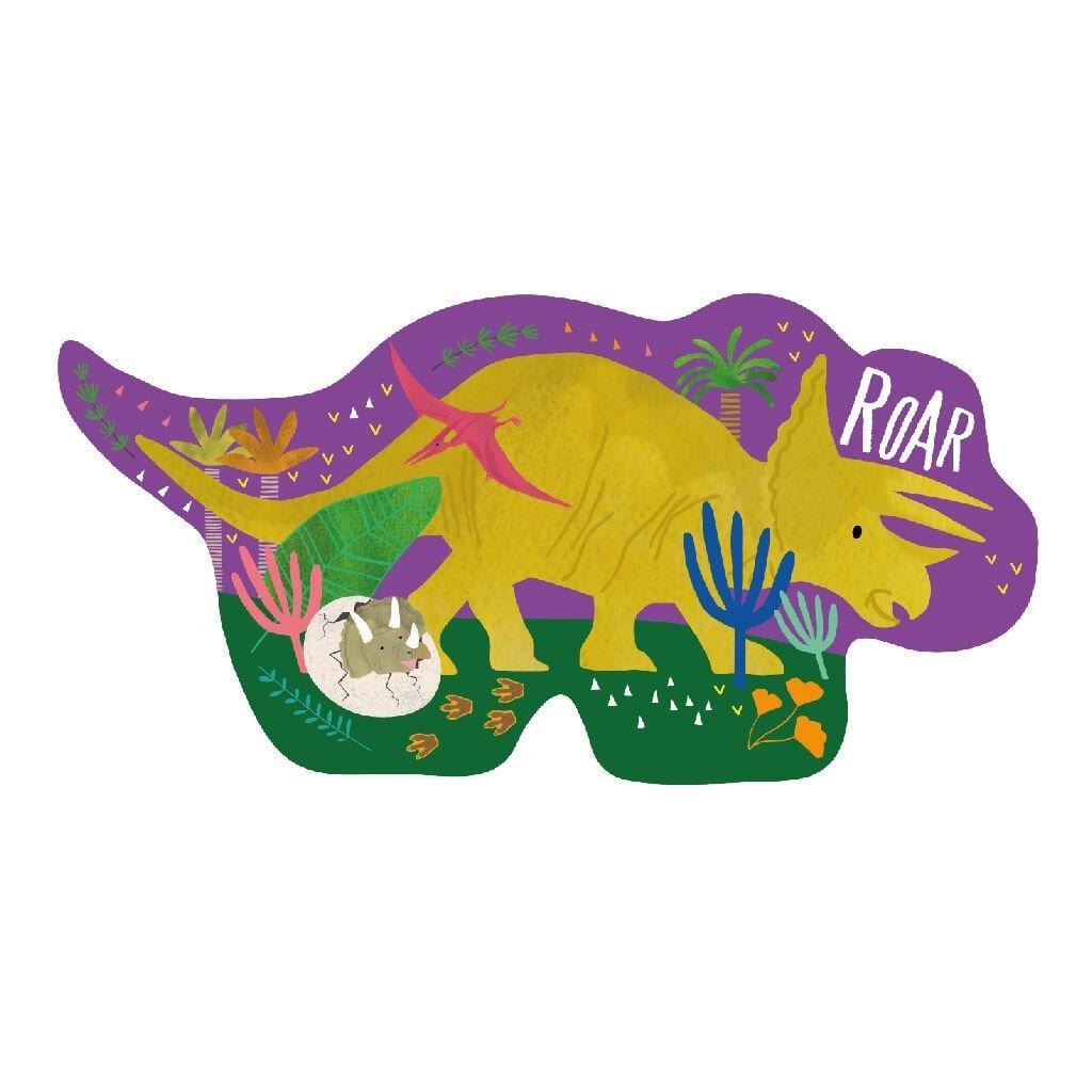 FLOSS & ROCK 12 Parça Şekilli Yap-Boz/Dinosaur