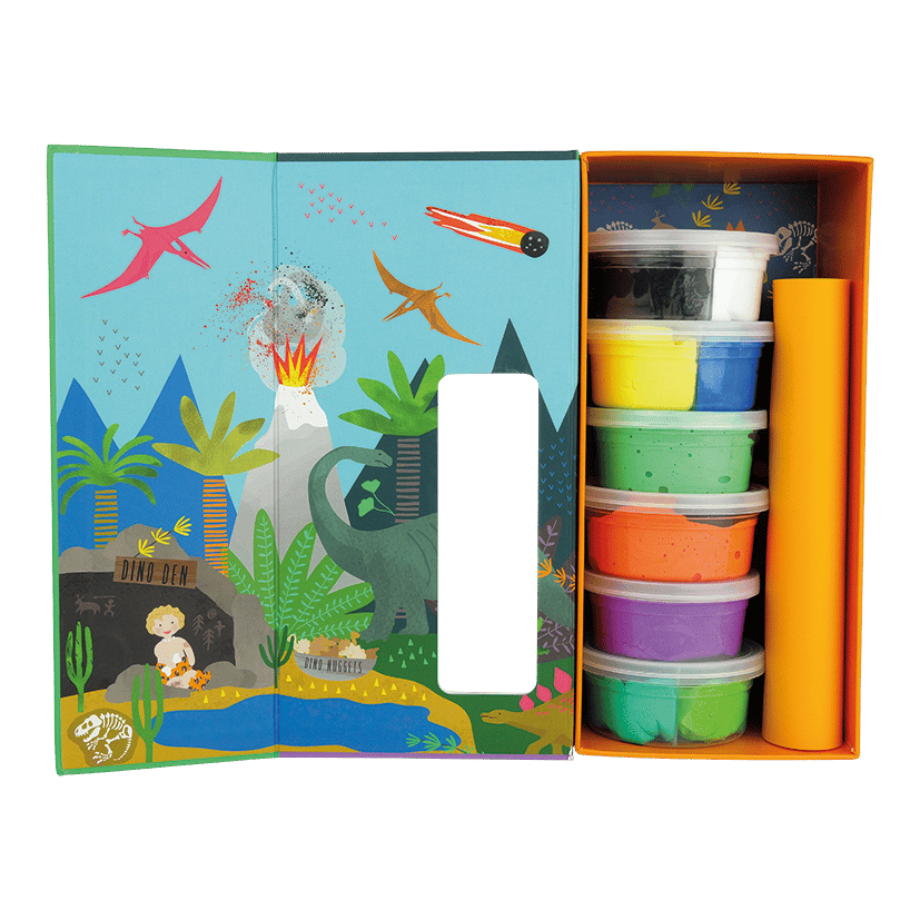 Floss & Rock Clay And Play Hava İle Kuruyan Kil Seti/ Dino