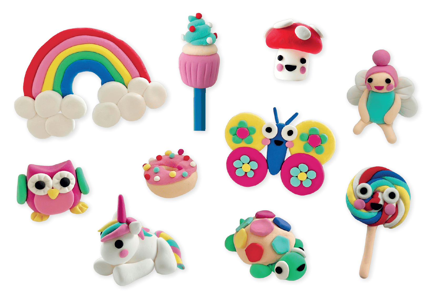 Floss & Rock Clay And Play Hava İle Kuruyan Kil Seti/ Rainbow Fairy