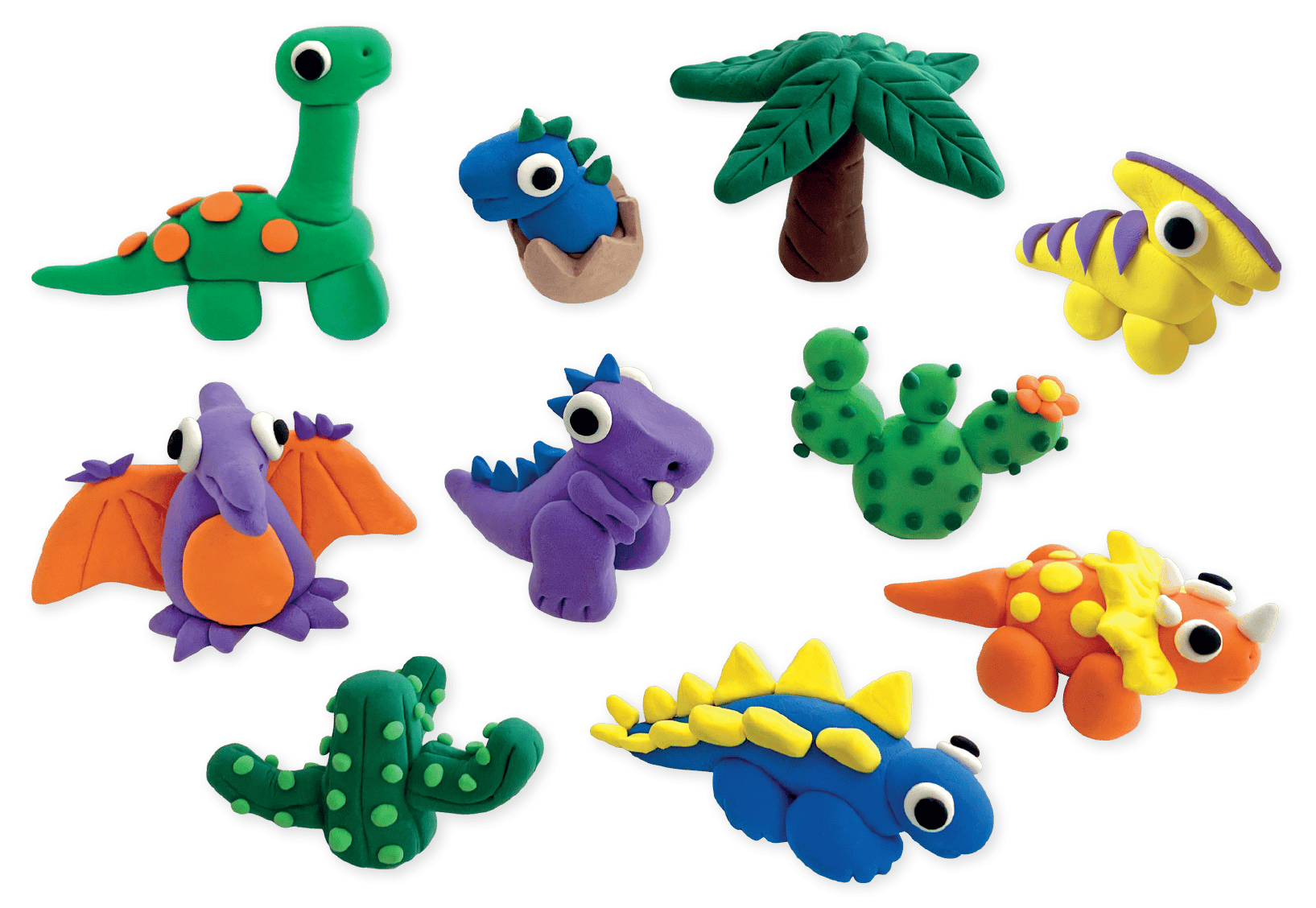 Floss & Rock Clay And Play Hava İle Kuruyan Kil Seti/ Dino