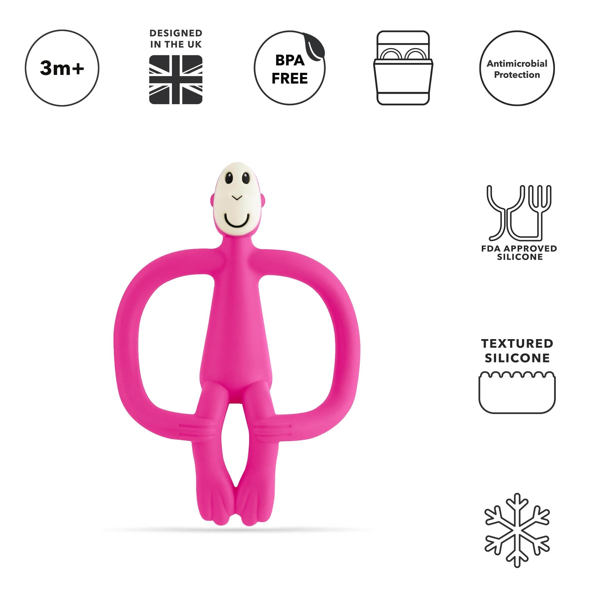 Matchstick Monkey  Silikon Diş Kaşıyıcı / Monkey (Fusya)