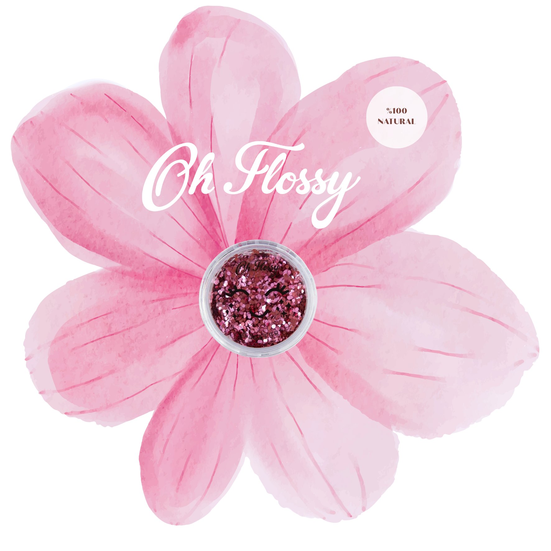 Oh Flossy Çocuk Doğal Tekli Far/ Pink Mix