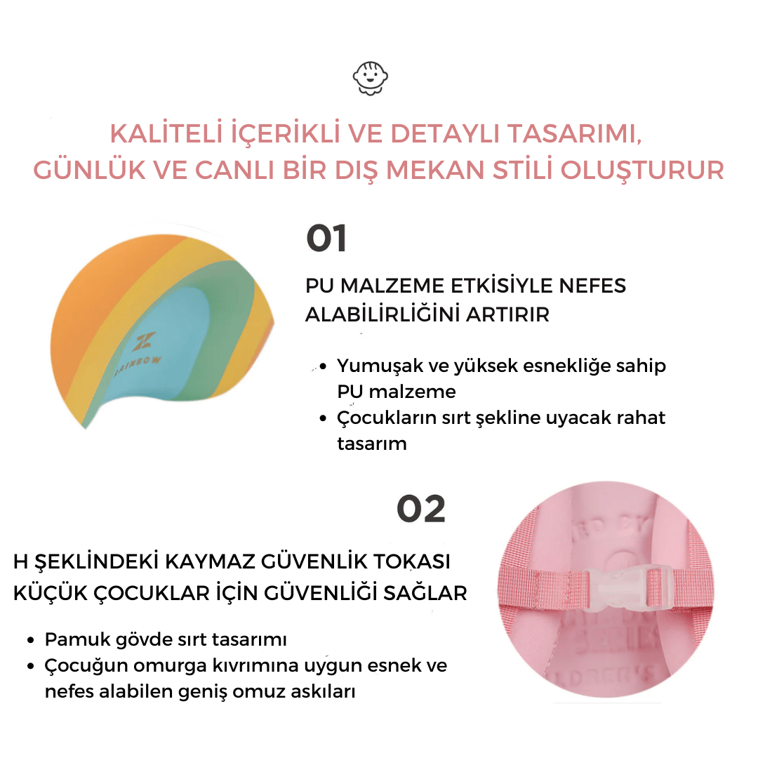ZOYZOII Dream Serisi Sırt Çantası / Sugar Heart Rainbow