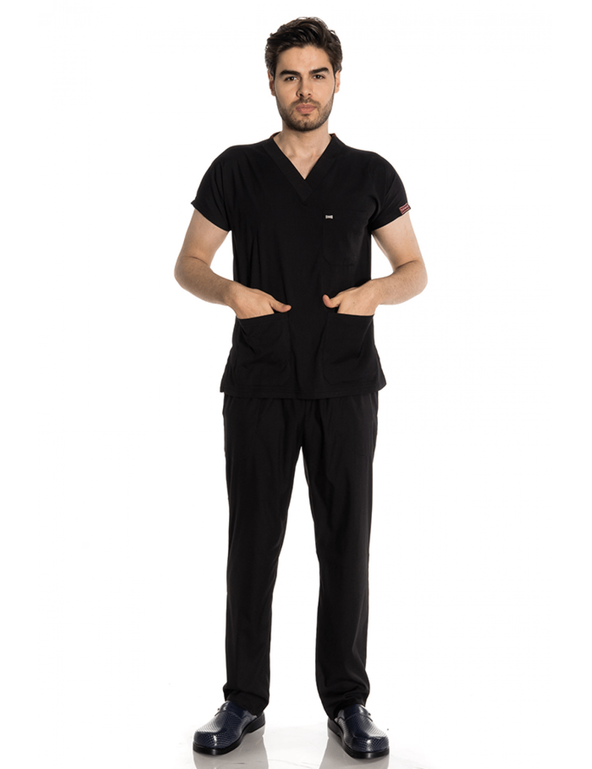 Siyah Greys Scrubs Takım