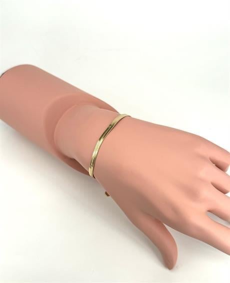 4mm İtalyan Çelik Bileklik (Gold) Blk 2190