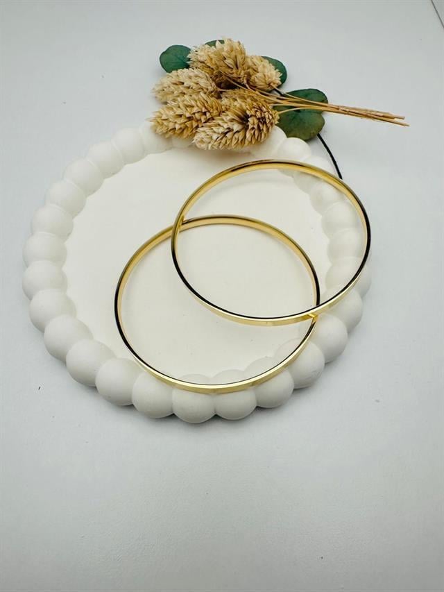 Ajda Bilezik Kalın 65mm 2'li (Gold) 00084