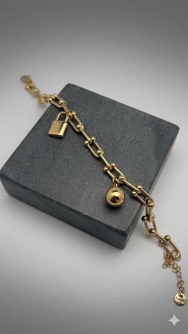 Çelik  Bileklik (Gold) Blk 2524