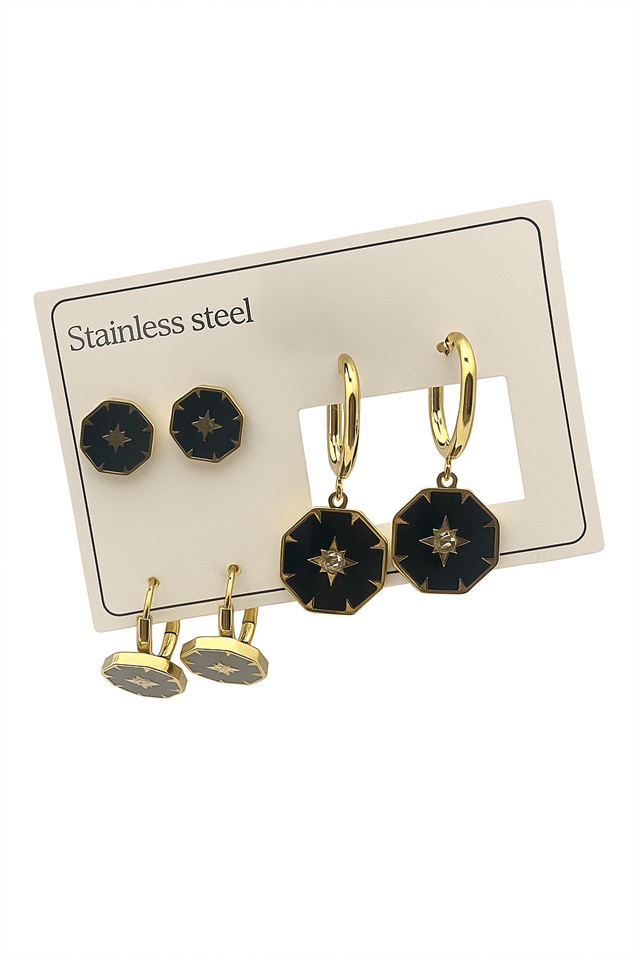 Çelik 6'lıKüpe (GOLD) ÇLK  Kp574