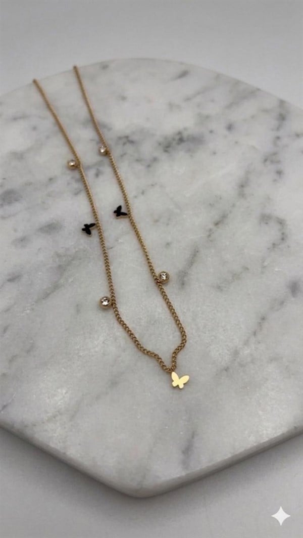 Çelik Kolye 45cm (Gold) 010843