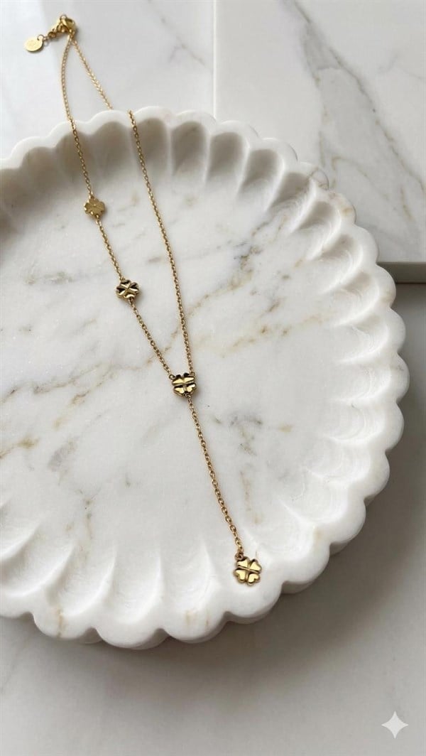 Çelik Kolye 45cm (Gold) 010849