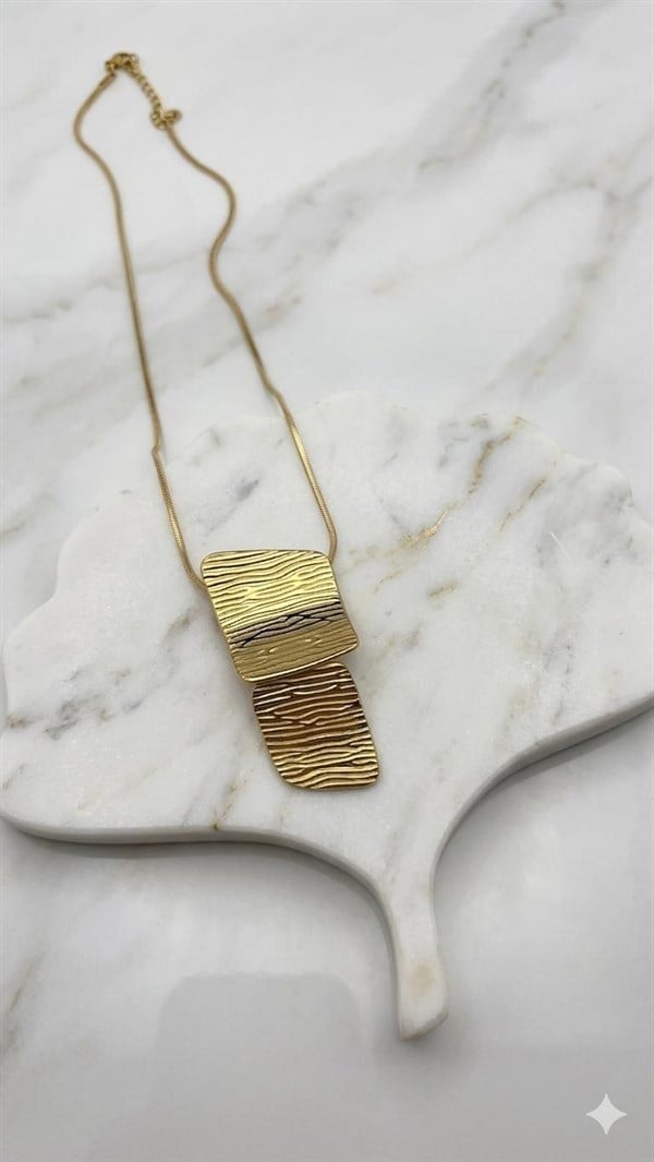 Çelik Kolye 45cm (Gold) 010863
