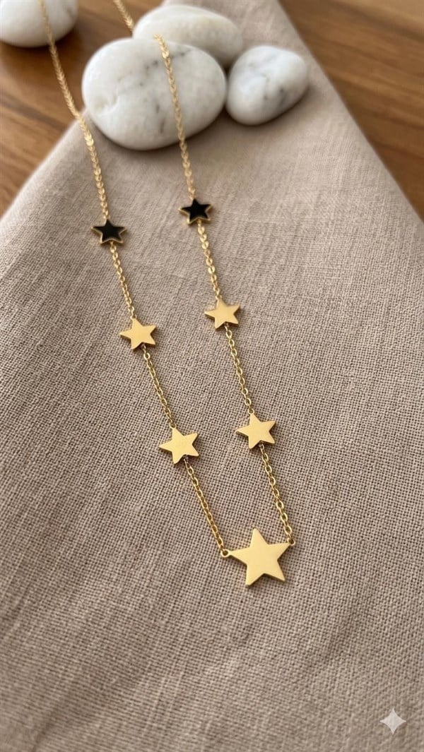 Çelik Kolye 45cm (Gold) 010935