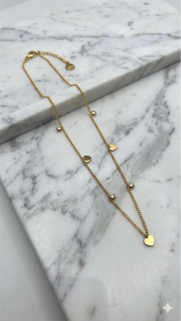 Çelik Kolye 45cm (Gold) 010937