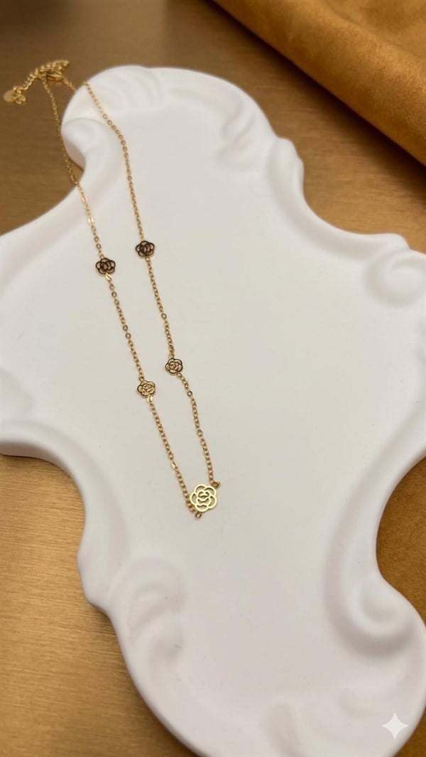 Çelik Kolye 45cm (Gold) 010946