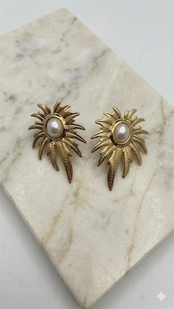 Çelik Küpe (Gold) Kp609