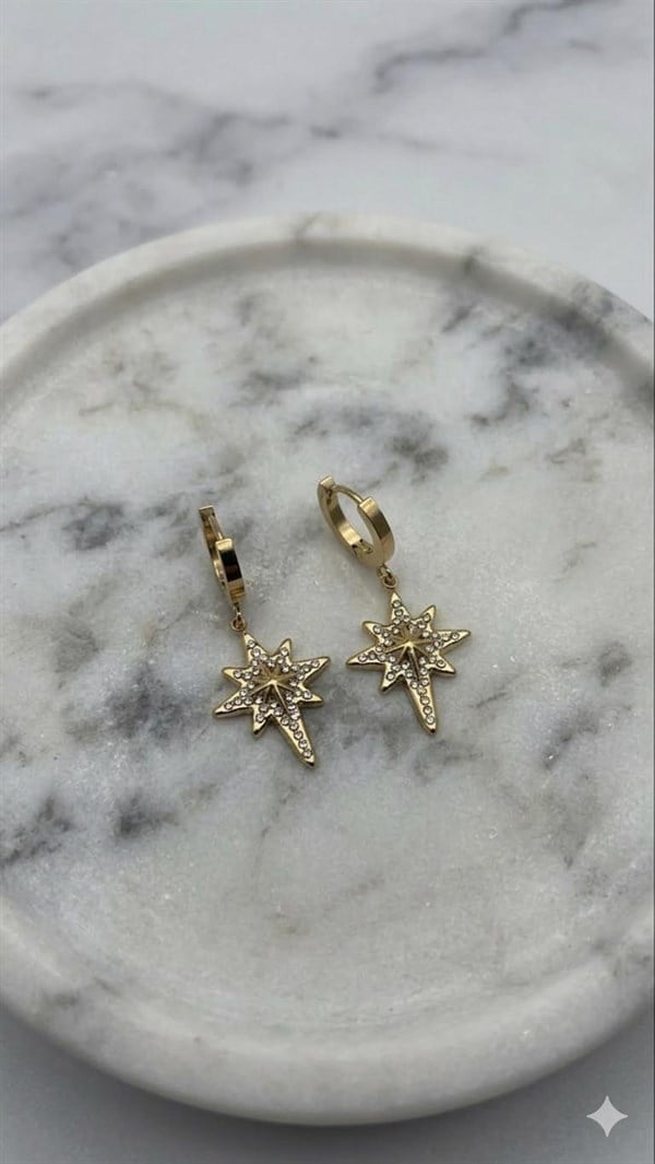 Çelik Küpe (Gold) Kp636