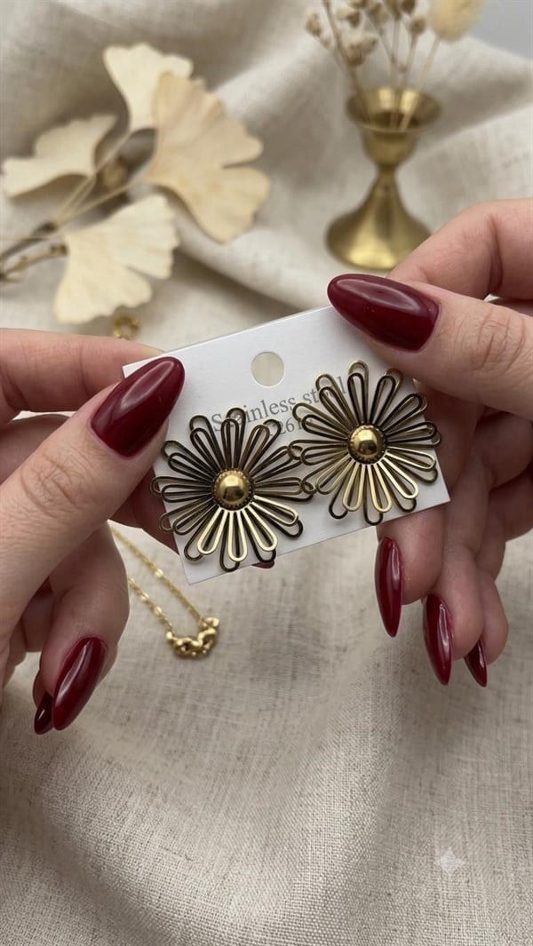 Çelik Küpe (Gold) KP670