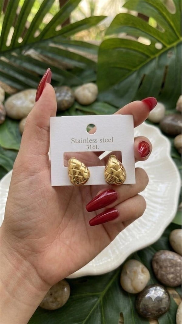 Çelik Küpe (Gold) KP680