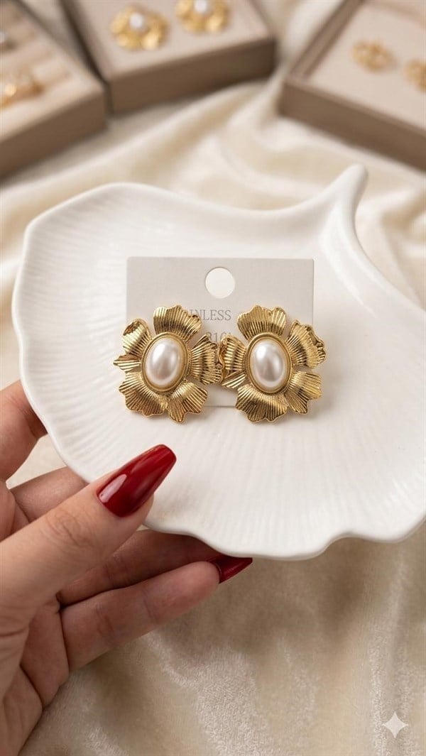 Çelik Küpe (Gold) KP697