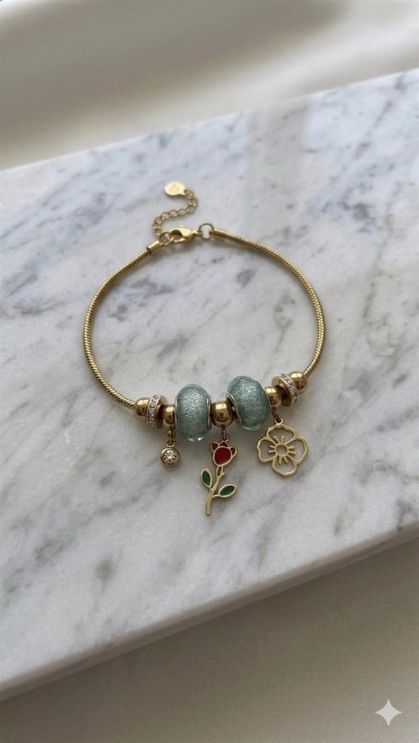 Çelik Pandora Bileklik (Gold) Blk 2493