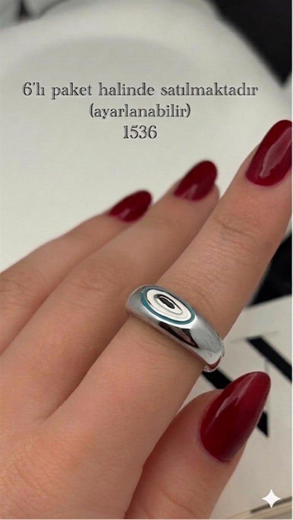 Çelik Yüzük  6 adet (Gümüş) 139