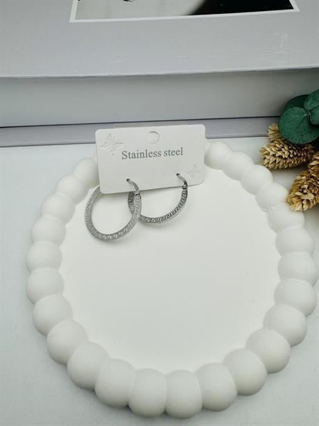 Kp2591 Halka Çelik Küpe (Gümüş)
