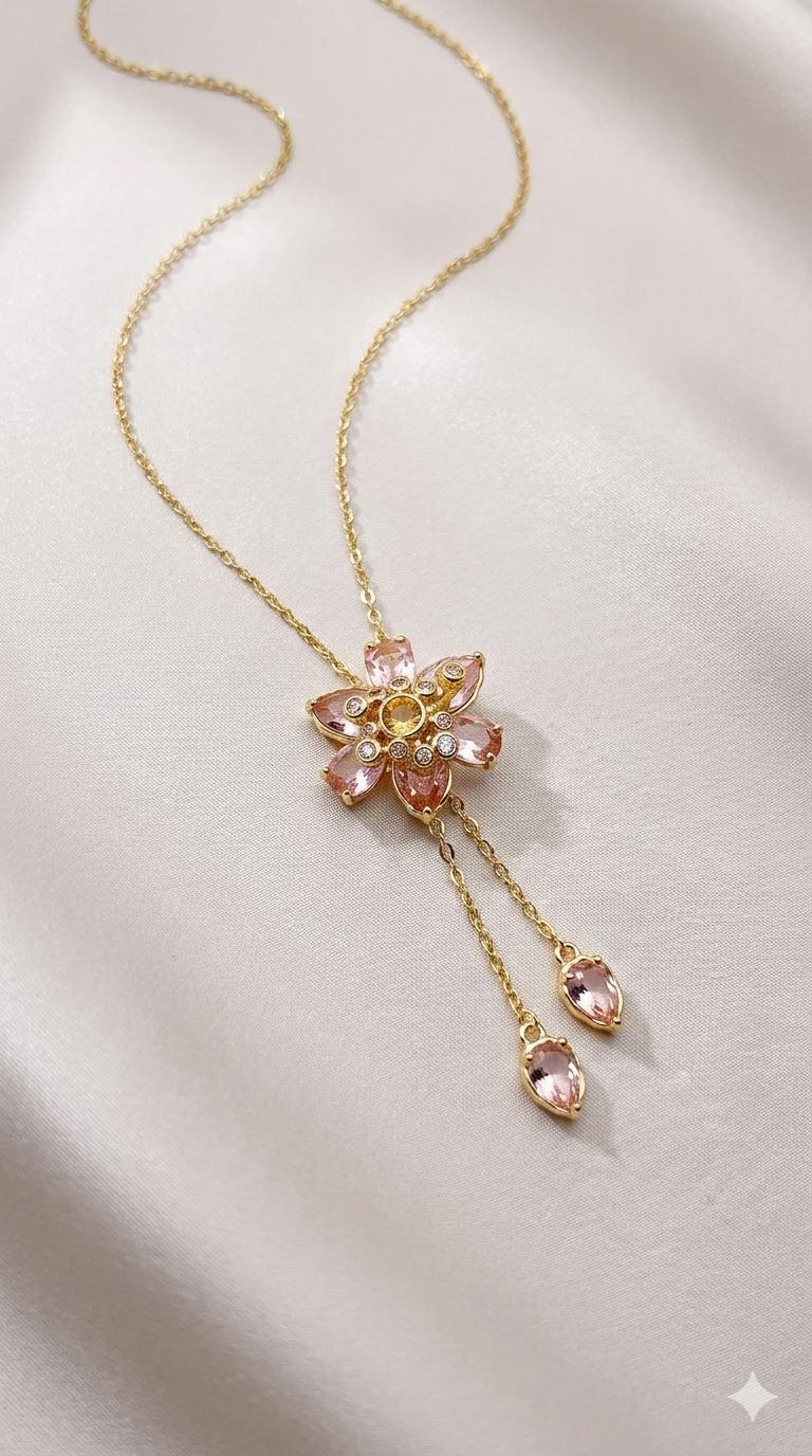 Lotus Çelik Kolye 45cm (Gold) 010777