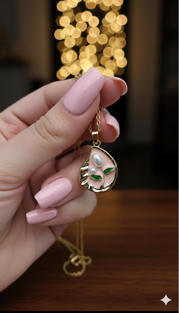 Mineli  Çelik Kolye (Gold) 010728