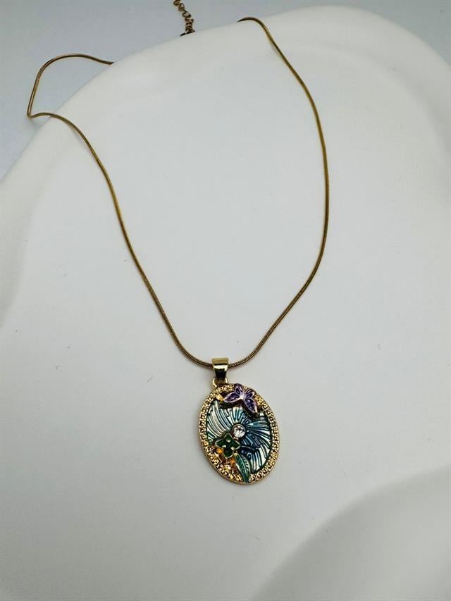 Van Gogh İncili  Çelik Kolye (Gold) 010687