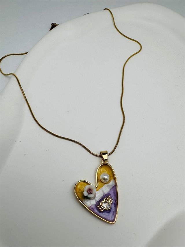 Van Gogh İncili  Çelik Kolye (Gold) 010689