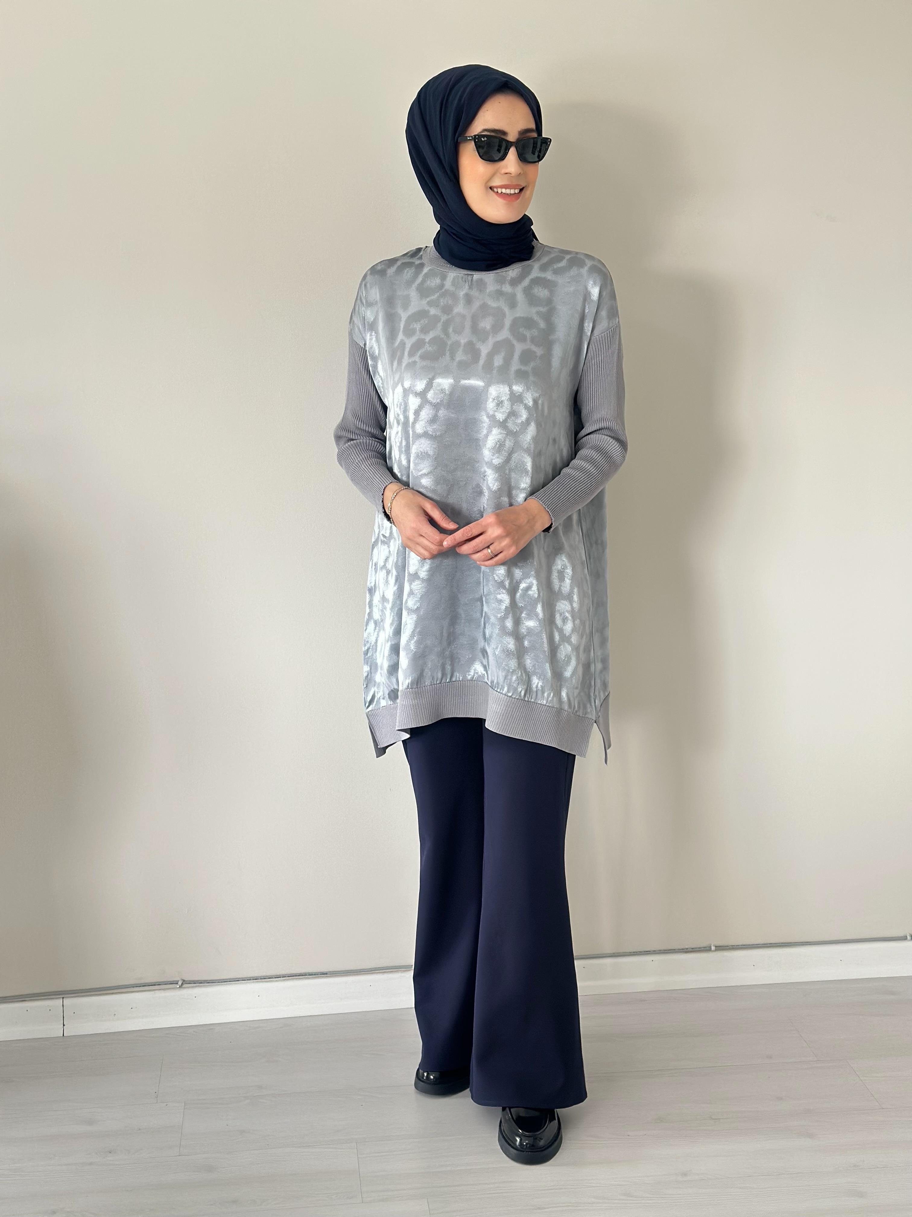 Mia Tunik Lacivert Gri