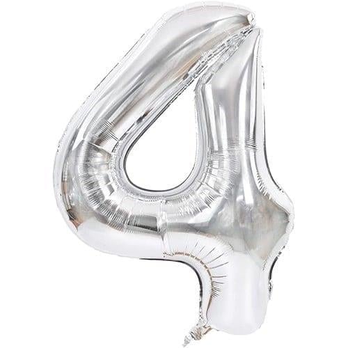 16 inç Folyo Balon16 inç Gümüş 4 Rakam Folyo Balon 