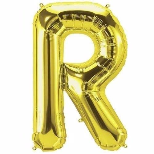 34 inç Folyo Balon34 inç Gold R Harfi Folyo Balon 