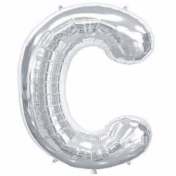 34 inç Folyo Balon34 inç Gümüş C Harfi Folyo Balon 
