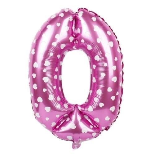 Folyo Balonlar0 Pembe Kalpli Folyo Balon 100cm