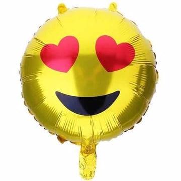 Folyo BalonlarEmoji Kalpli Balon 50'li